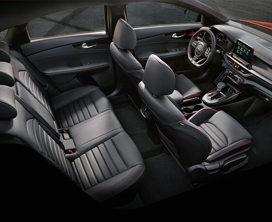 Compare the 2021 Kia Forte vs. the 2022 Toyota Corolla at West Broad Kia | Inside view of Forte's seating