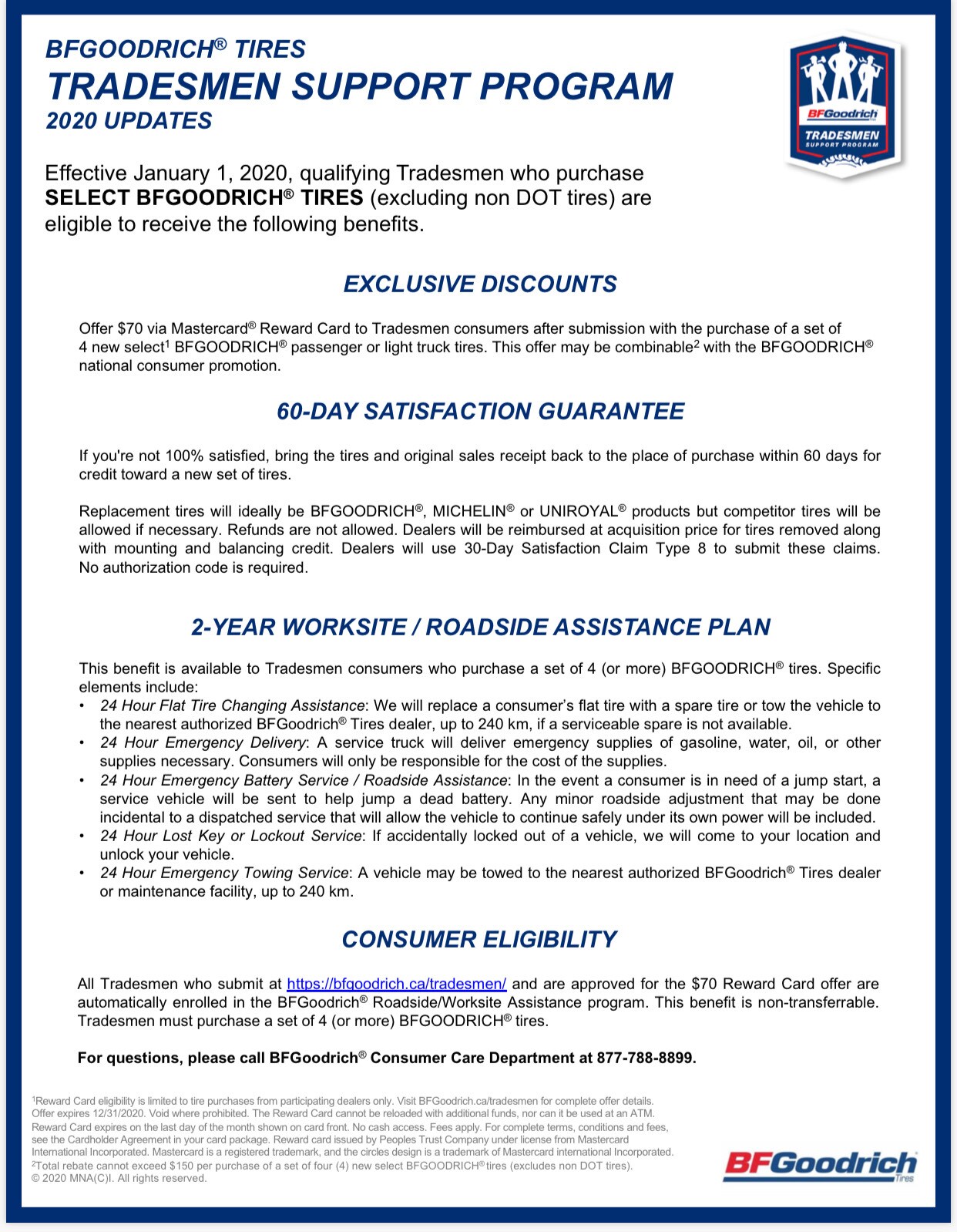 Tradesmen Support Program