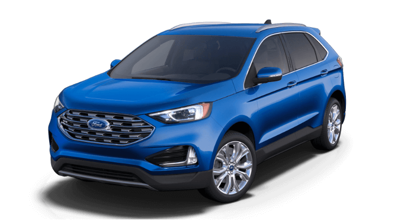 2022 Ford Edge Titanium in Atlas Blue exterior