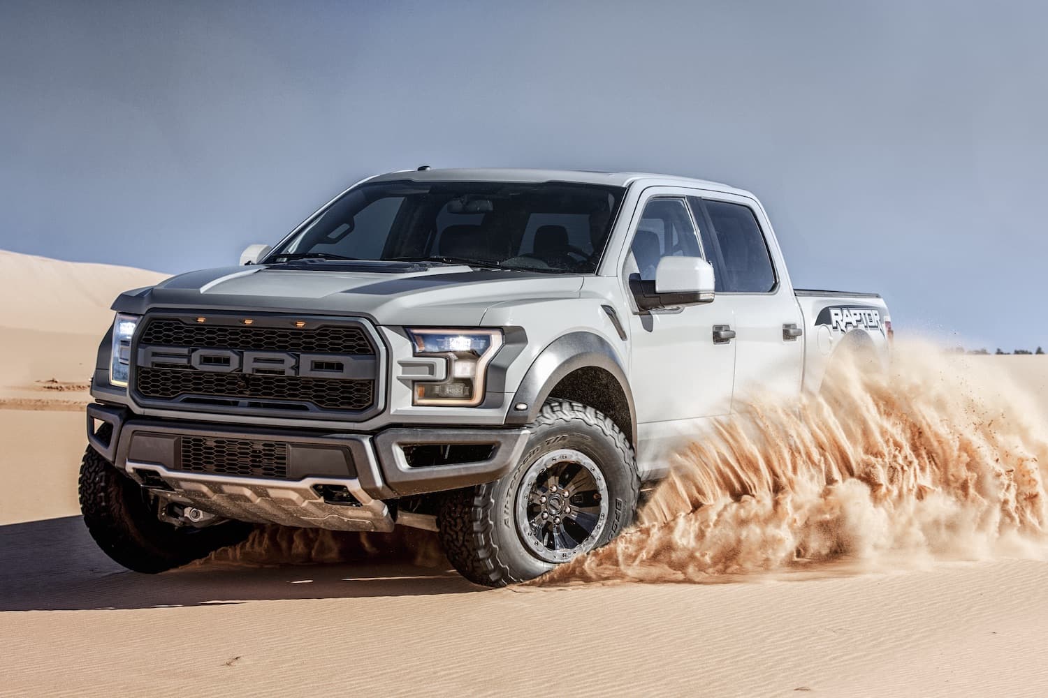 Ford F-150 Raptor Driving Off-Road in The Desert