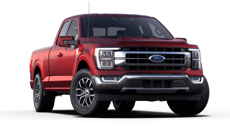 2022 Ford F-150 Lariat in rapid red exterior