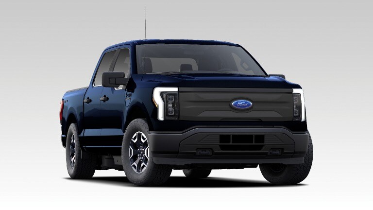 2022 Ford F-150 Lightning Pro in Antimatter Blue Metallic color