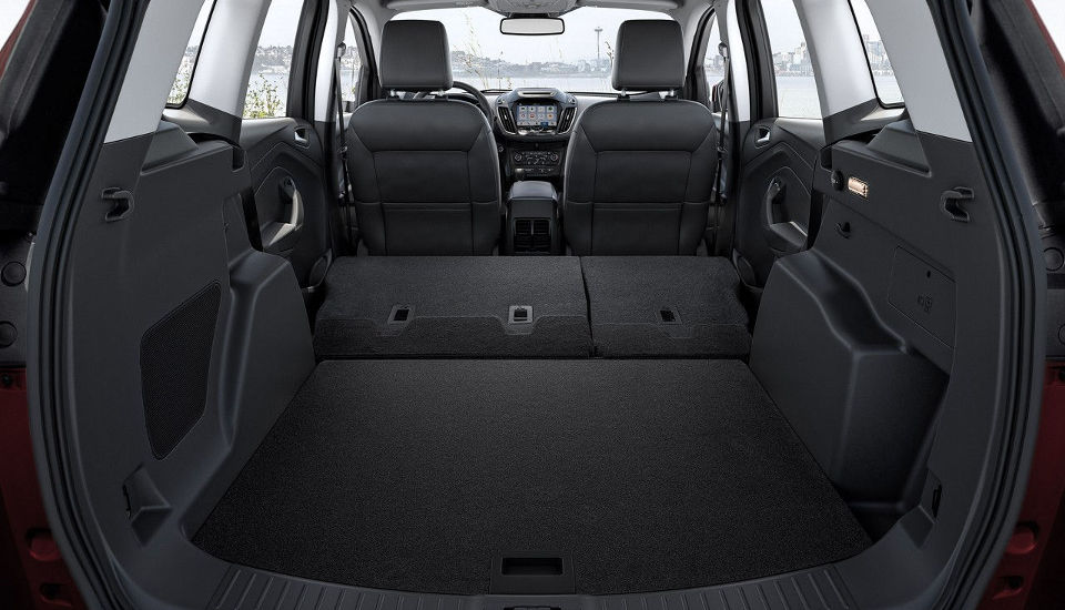 Cargo space of Ford SUVs Interior of a 2017 Ford Escape