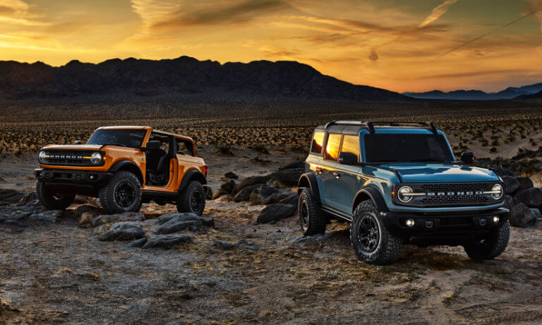 Ford Bronco Exterior 2 door and 4 door parked