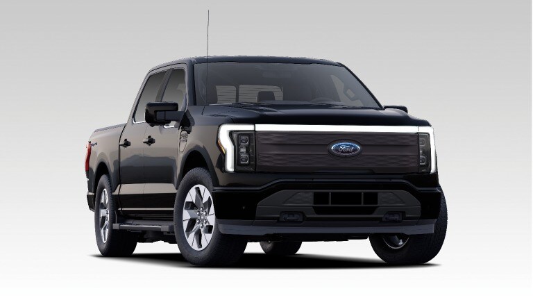 2023 Ford F-150 Lightning Lariat in Agate Black Metallic color