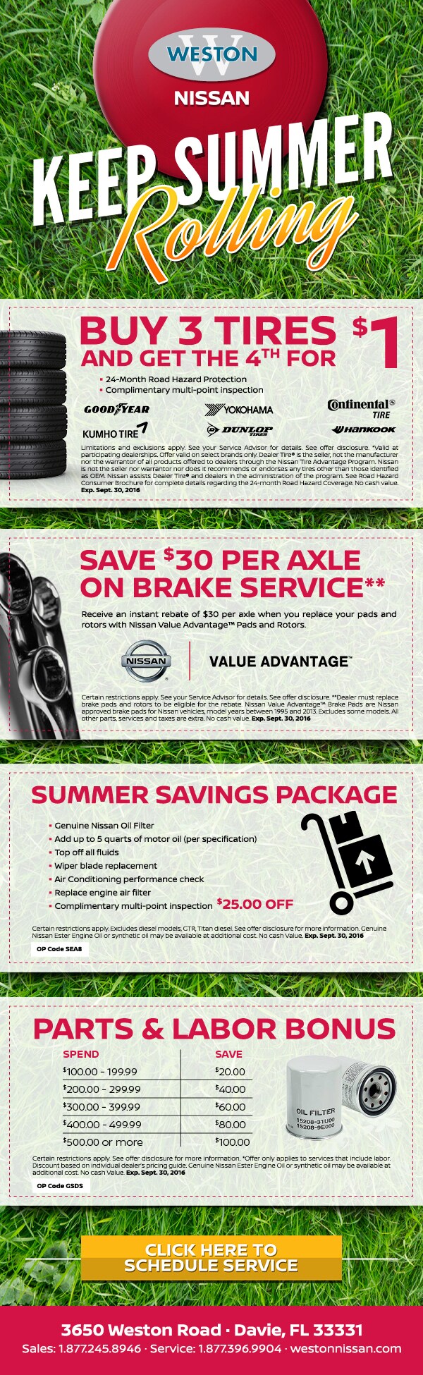 Nissan oil change coupons
