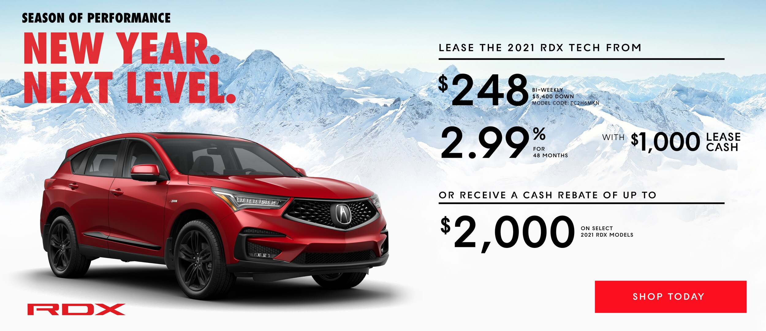 Promotion for leasing the 2020 Acura RDX Promotion for leasing the 2020 Acura MDX