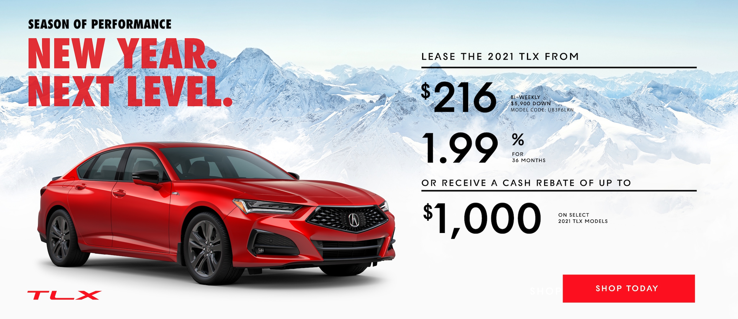 Promotion for leasing the 2021 Acura TLX Promotion for leasing the 2020 Acura MDX