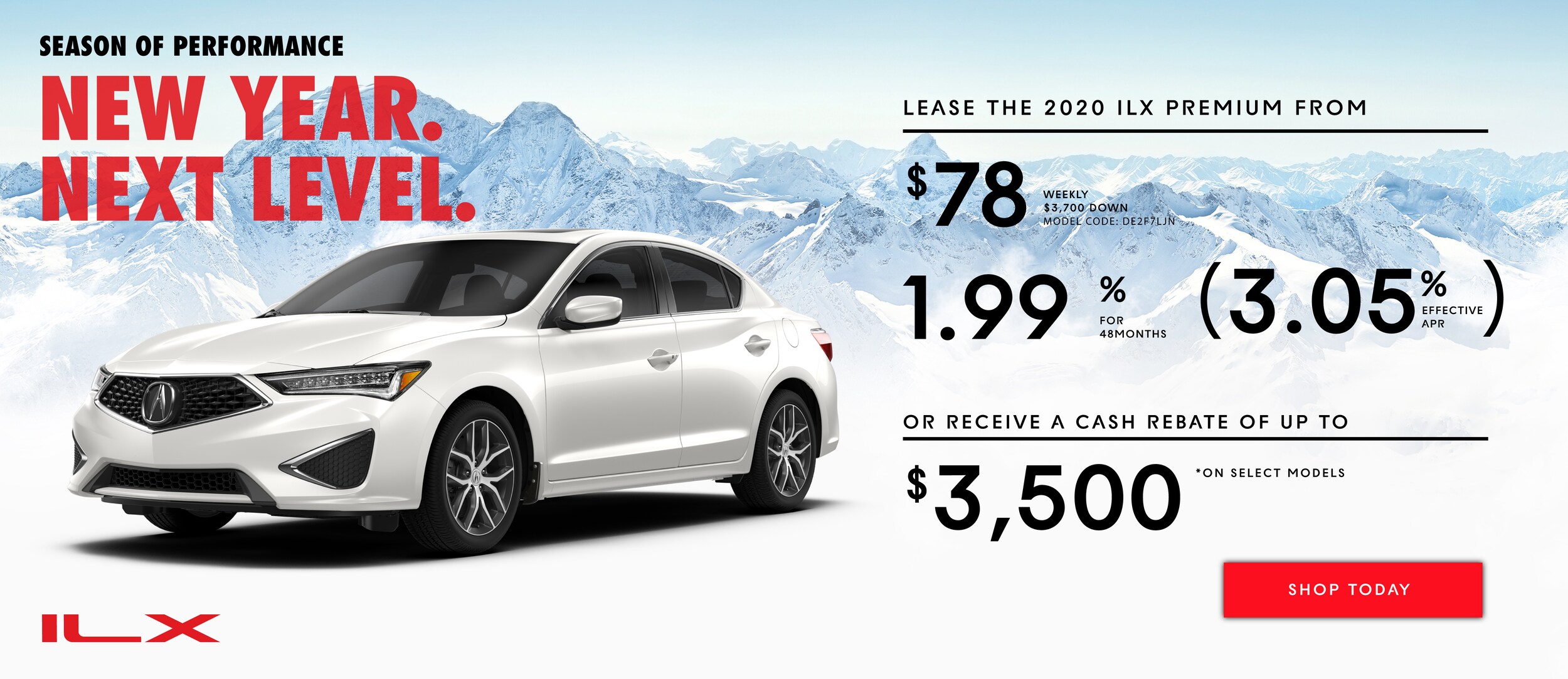 Promotion for leasing the 2020 Acura ILX Promotion for leasing the 2020 Acura ILX