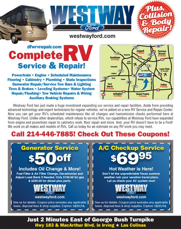 RV Service for Dallas Fort Worth TX Airstream Itasca Repair & Maintenance