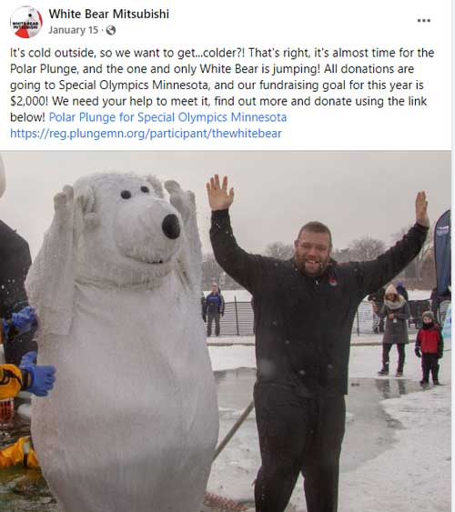 White bear Polar Plunge