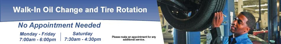 Walk-In Oil Change and Tire Rotation
