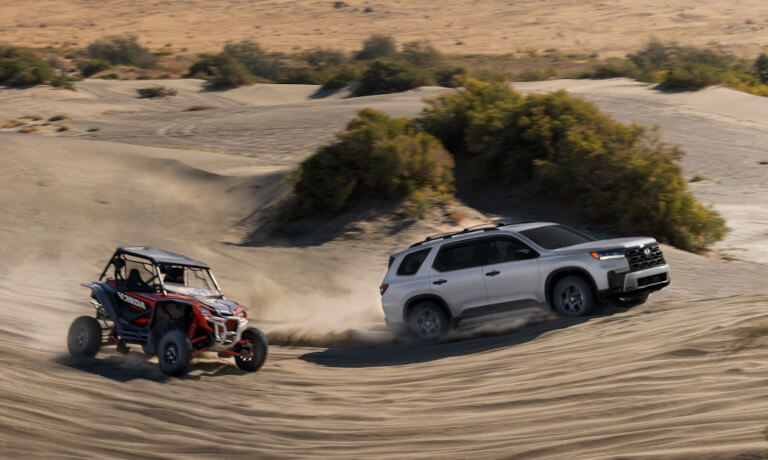 2026 Honda Pilot offroading with ATV