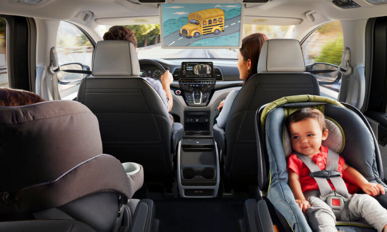 2026 Honda Odyssey interior with carseats