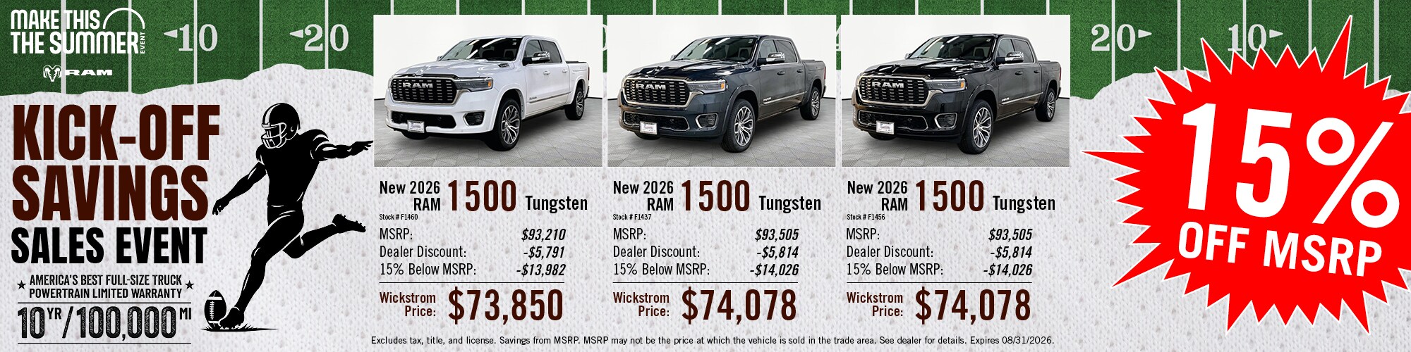 2026 Ram 1500 Buy Offer | Wickstrom CDJR