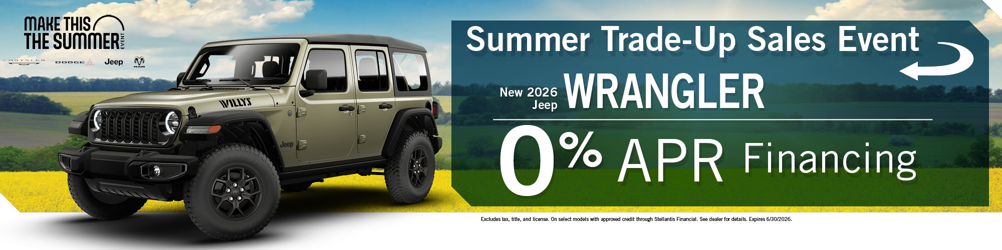2026 Jeep Wrangler Finance Offer | Wickstrom CDJR