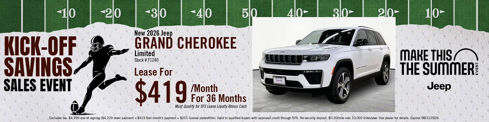 2026 Jeep Grand Cherokee Lease Offer | Wickstrom CDJR