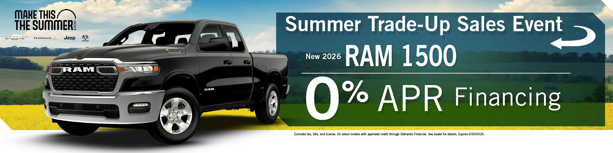 2026 Ram 1500 Finance Offer | Wickstrom CDJR