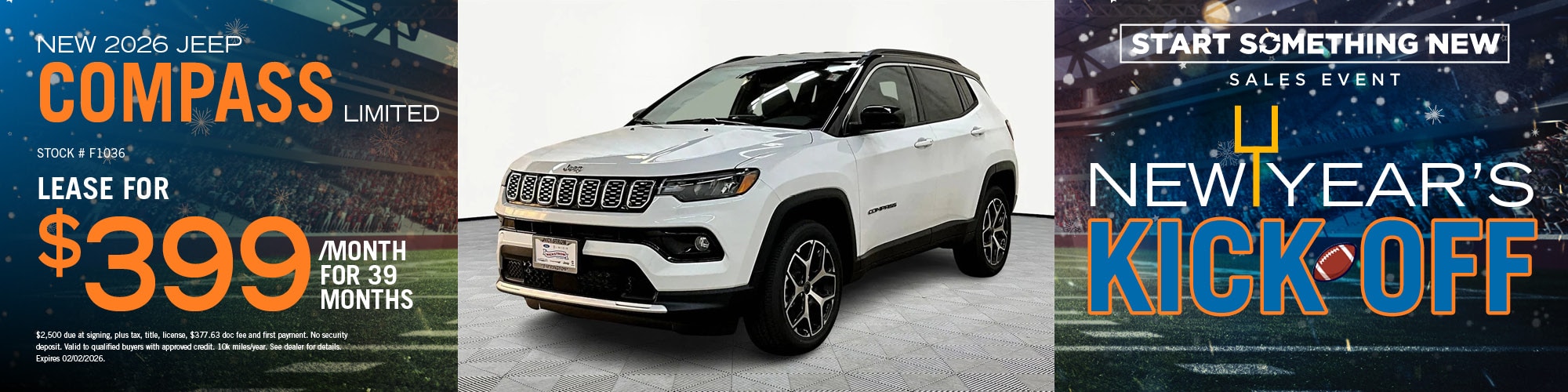 2026 Jeep Compass Lease Offer | Wickstrom CDJR