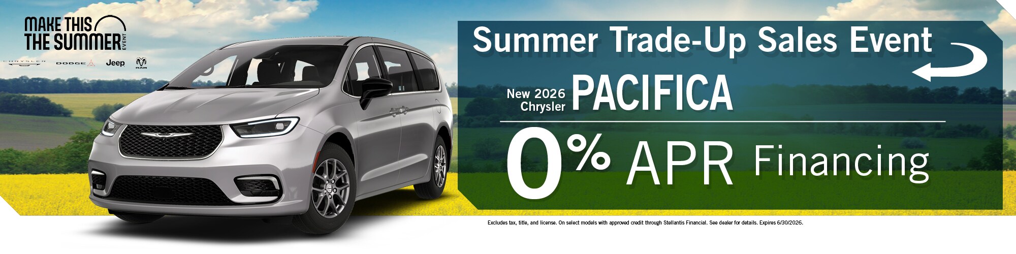 2026 Chrysler Pacifica Finance Offer | Wickstrom CDJR