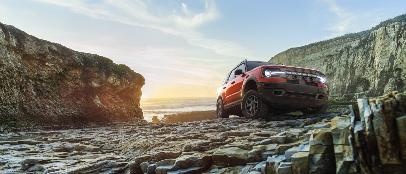 2025 Ford Bronco Heritage Exterior Driving On Rocky Shore