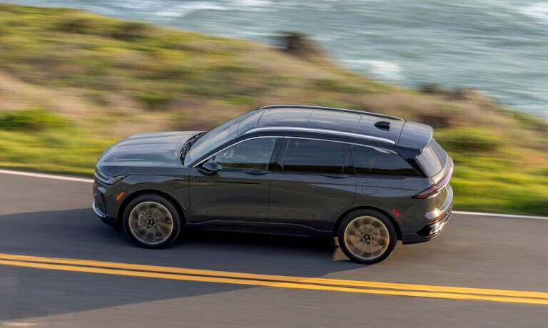 2025 Lincoln Nautilus driving fast from overhead