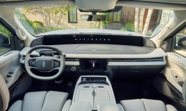 2027 Lincoln Navigator interior dashboard and front seats