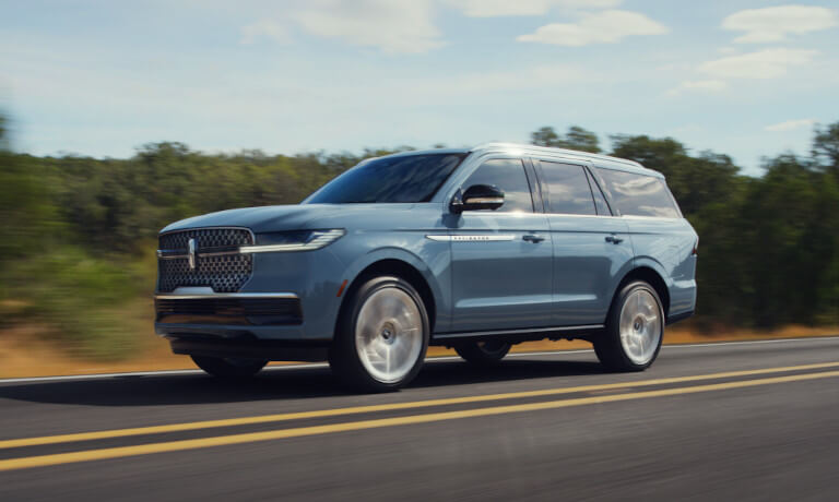 2025 Lincoln Navigator driving fast on highway
