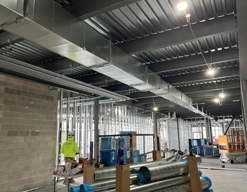 Hvac Installation In Progress. Hvac Installation In Progress.