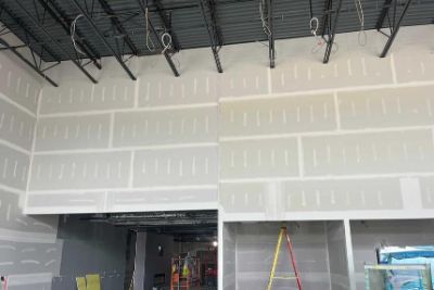 Interior Drywall Finishing In Progress Interior Drywall Finishing In Progress