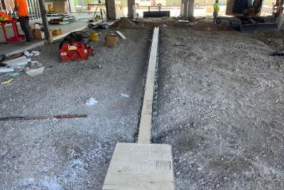Trench Drain Installation In Progress Trench Drain Installation In Progress