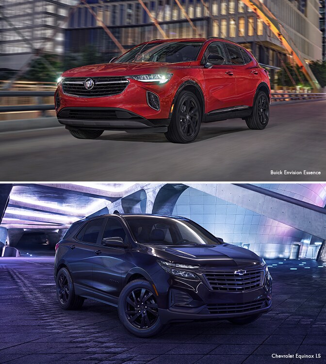 Compare Buick Envision and Chevy Equinox Trim levels
