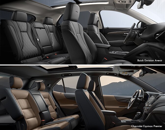Buick Envision vs. Chevy Equinox Dimensions