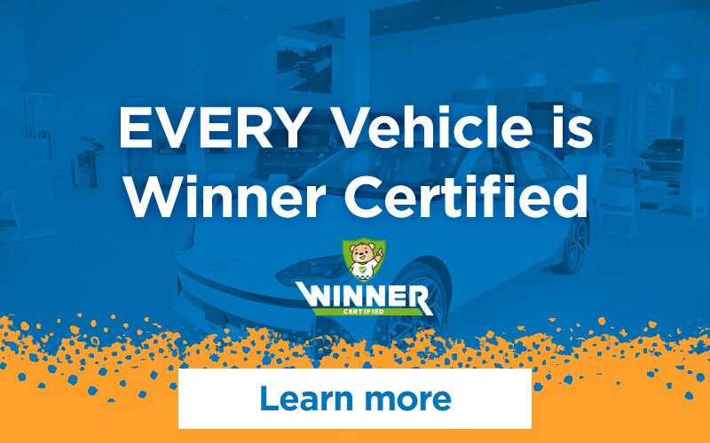 every vehicle is Winner certified