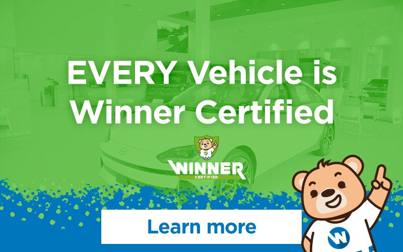 every vehicle is Winner certified