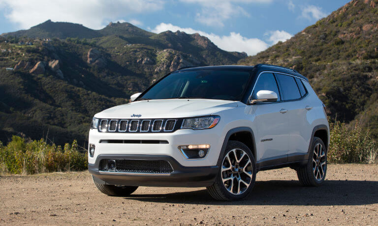 2020 Jeep Compass Exterior in front of desert mountains