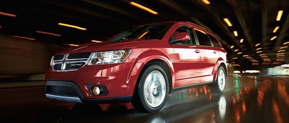 2018 Dodge Journey Trim Levels A 2018 Dodge Journey driving through a tunnel