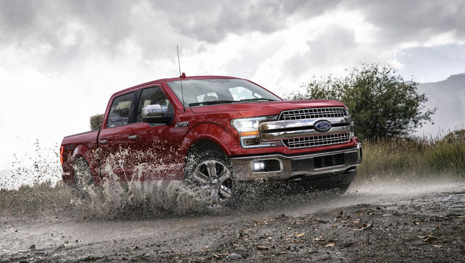 2018 Ford F-150 A red 2018 Ford F-150