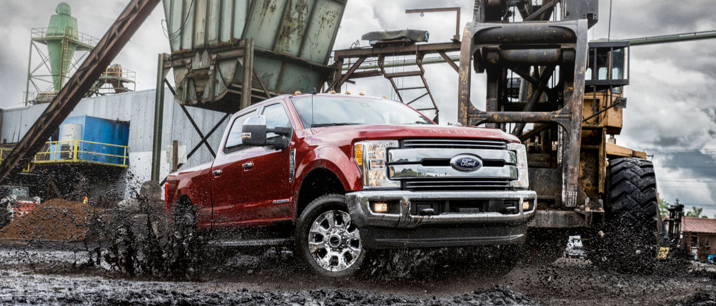 2019 Ford F-250 exterior driving muddy construction site