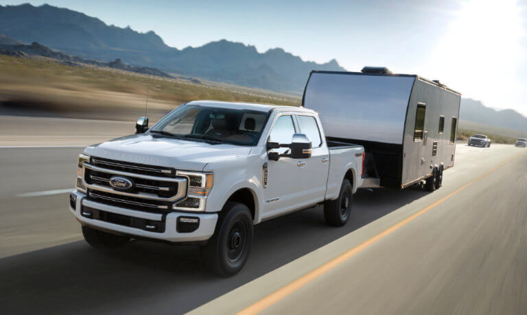 2022 Ford Super Duty exterior towing camper