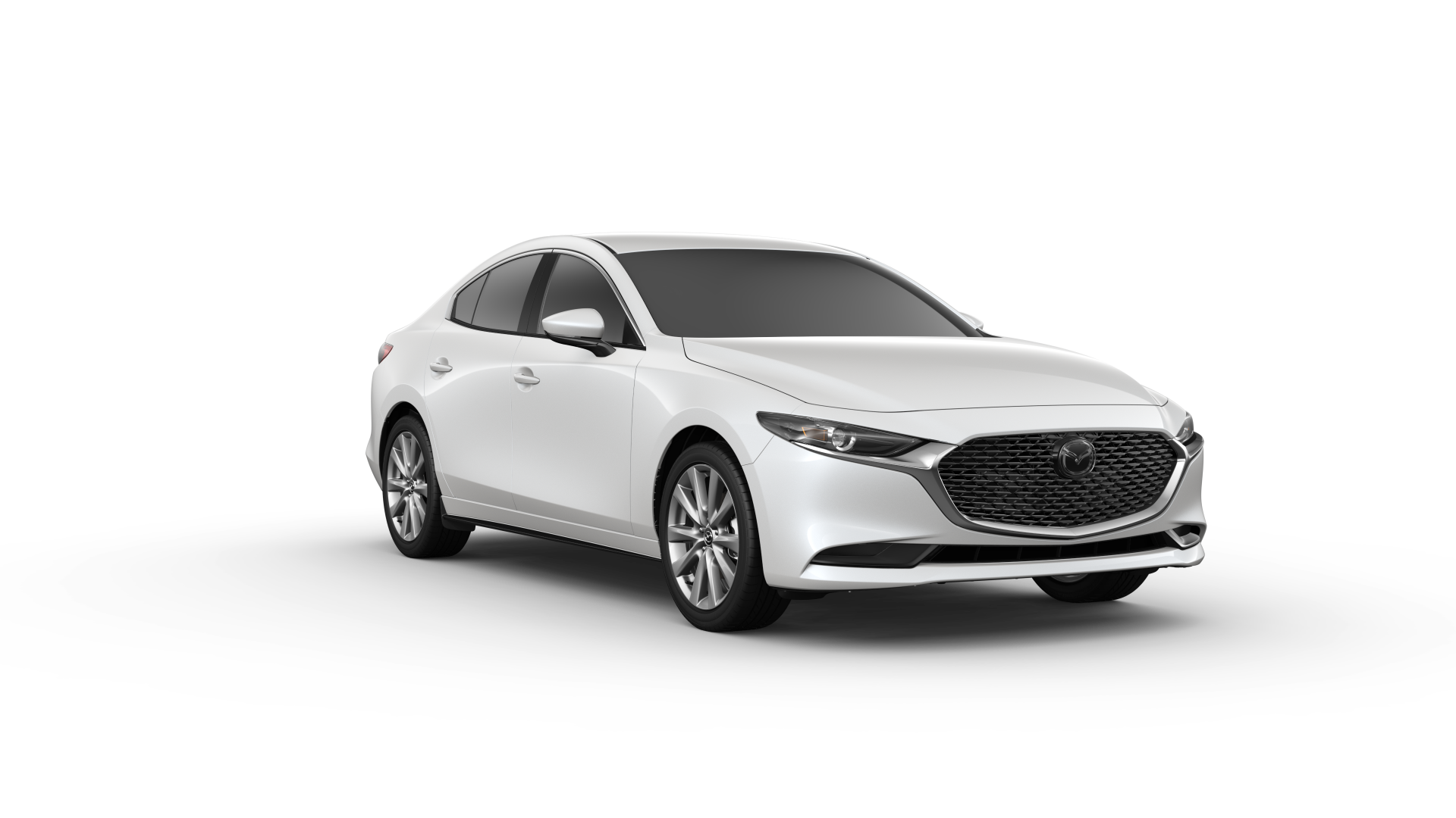 MY21_Mazda3_Sedan_PreferredPackage_AWD_SnowflakeWhite_Car_Passenger_Front 34.png