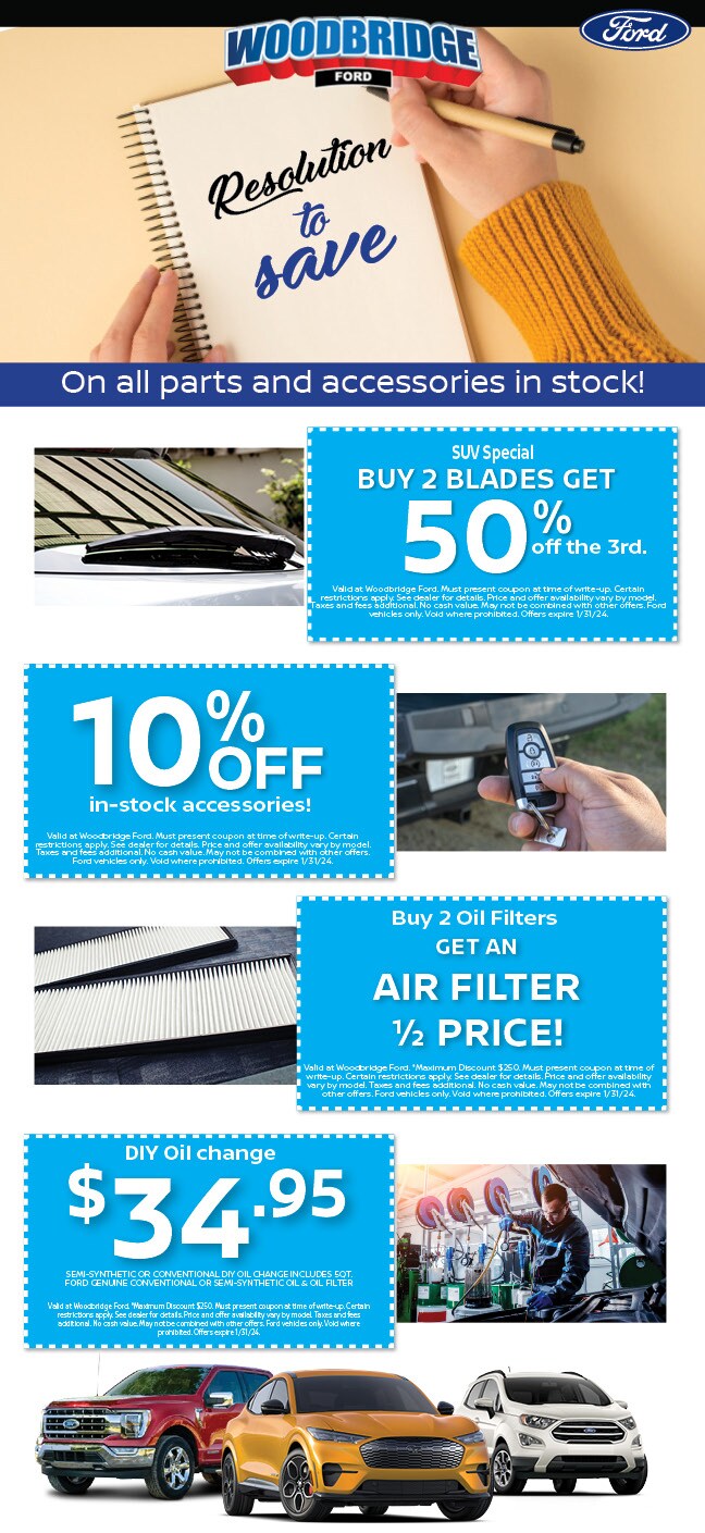 Parts Specials and Coupons at Woodbridge Ford Near Elizabeth, NJ