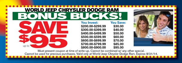 Service Specials from World Jeep Shrewsbury NJ
