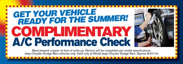 Service Specials from World Jeep Shrewsbury NJ