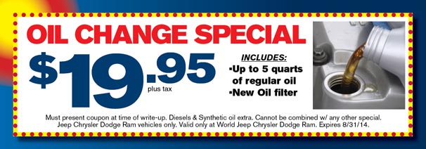 Service Specials from World Jeep
