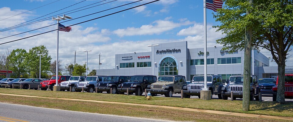 Mobile Area Chrysler, Dodge, Jeep, RAM Dealership Exterior view of Jubilee Chrysler, Dodge, Jeep, RAM Mobile serving Mobile
