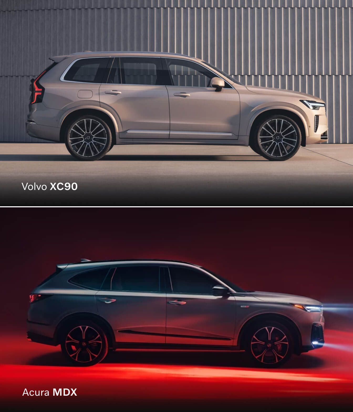 Volvo XC90 vs. Acura MDX Specs