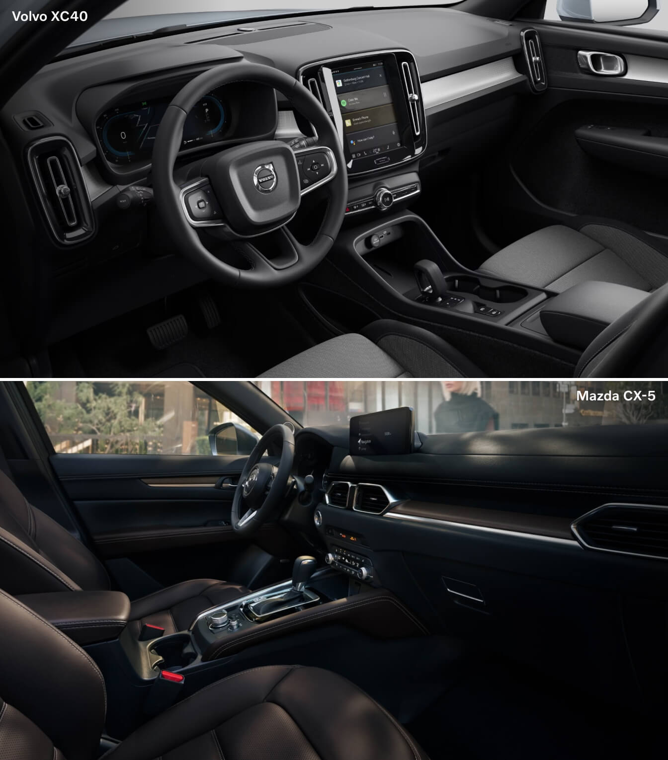 Volvo XC40 vs. Mazda CX-5 Interior & Tech