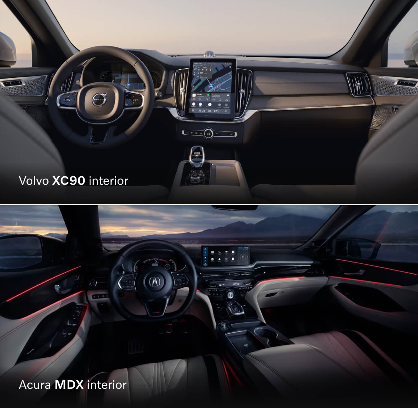 Volvo XC90 vs. Acura MDX Interior & Comfort