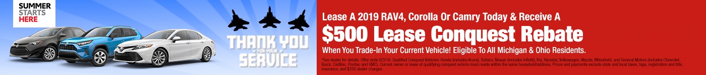 Lease Conquest Rebate at Yark Toyota
